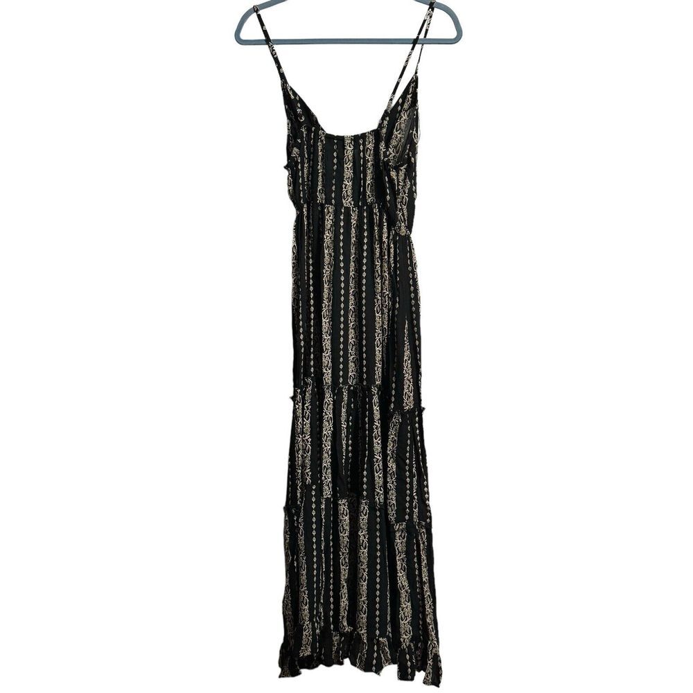 Blue Rain Womens Large Dress Black & beige size  S Woven‎ Tank Lined - Picture 3 of 8